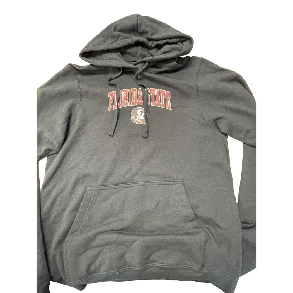 Port & Company Florida State Seminoles Hoodie Mens Small Black FSU Sweatshirt